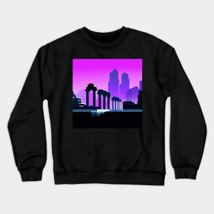 Retrofuturistic city Crewneck Sweatshirt